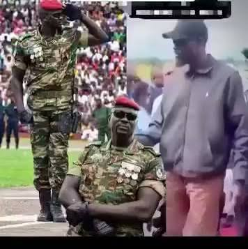 Mamadi Doumbouya pendant une cérémonie officielle en Guinée